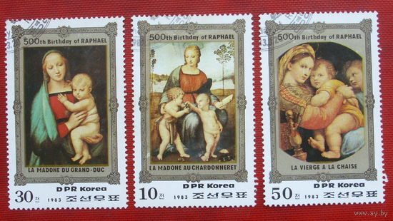 КНДР. Живопись. Религия. ( 3 марки ) 1983 года. 4-12.