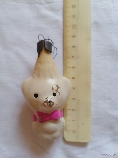 Ёлочная игрушка СОБАЧКА СССР 0041