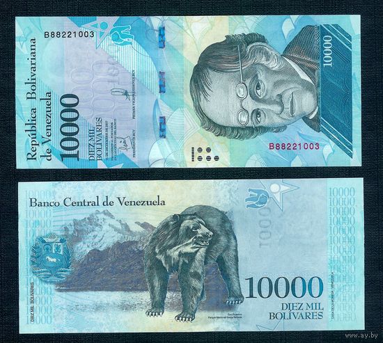 Венесуэла 10000 боливар 2017 год, UNC