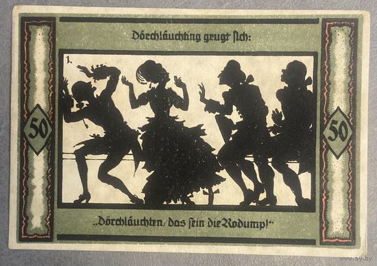 Нотгельд 50 пфеннигов 1921 год. Нойштрелиц,. Веймарская республика