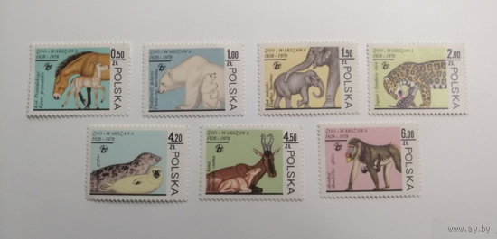 Польша 1978. Животные зоопарка. Фауна Полная серия **