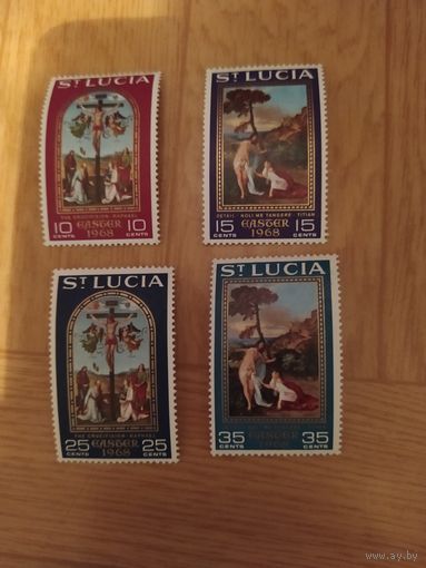 Сент Люсия серия марок 1968 г. Пасха.