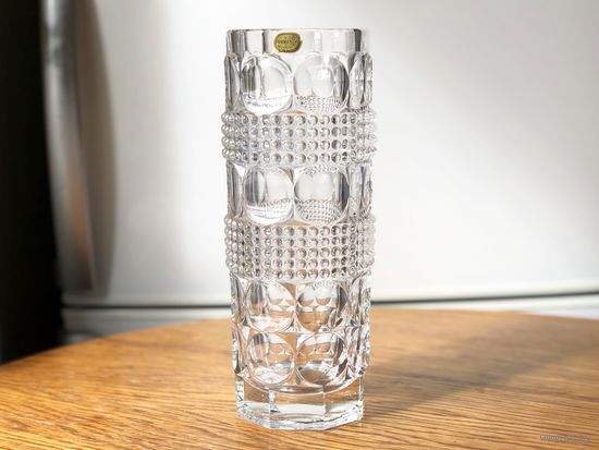 Ваза Чехия Богемия хрусталь 26х9,5см винтаж