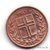РЕСПУБЛИКА ИСЛАНДИЯ. 1 ЭЙРЕ 1953