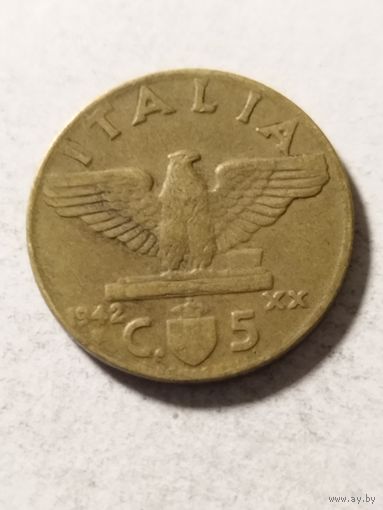 Италия 5 сентизим 1942