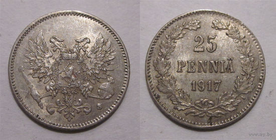 25 пенни 1917 UNC (без корон)