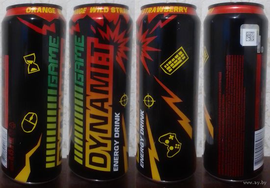 Банка от энергетика DYNAMIT 30 Апельсин и Земляника 2025.08.12(12мес) без R GAME ENERGY DRINK (ОБМЕН/ПРОДАЖА/ТОРГ) 1лот=1шт