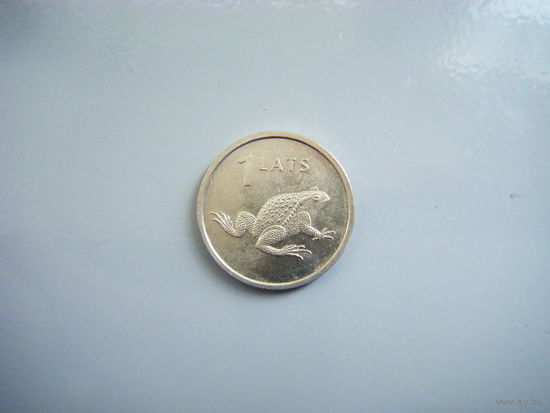 Латвия 1 лат 2010г. ЖАБА.