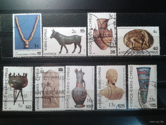Кипр, 1982/1983. Археологические находки, надпечатки