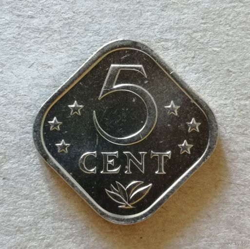 Нидерландские Антильские острова 5 центов, 1977 год, KM# 13, ю