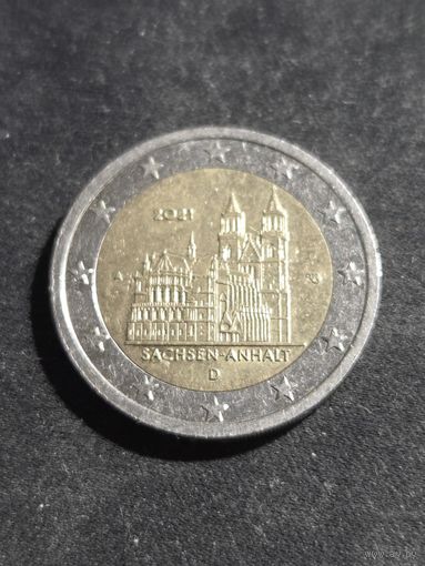 Германия 2 евро 2021 год Саксония-Анхальт - Магдебургский собор A