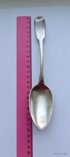Cтоловая ложка. Вес 64,6 грамма. Серебро 84. Не чищена. 192