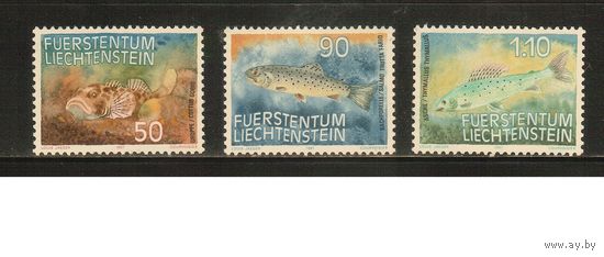 Лихтенштейн-1987(Мих.922-924) , ** , Фауна, Рыбы (полная серия)