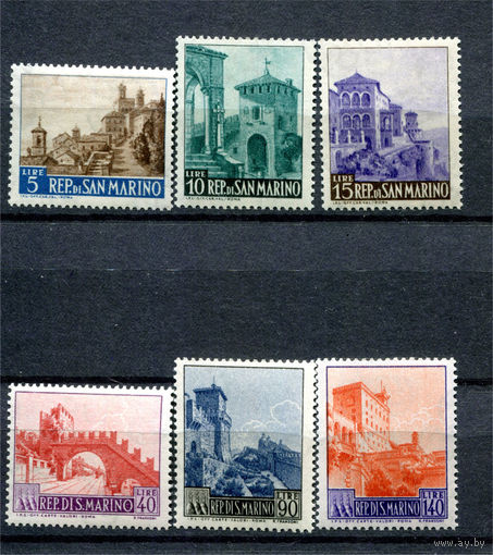 Сан-Марино - 1966г. - Ландшафты, архитектура - 6 марок - полная серия, MNH [Mi 856-861]. #O-Se-Z-1-14