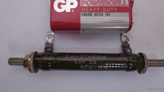 Винтажный  эмалированный проволочный DANOTHERM GRF 25  4,7 Ом М6; GRV 10 х 63 22 Ом;