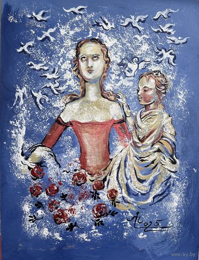 Панно на картоне акрил