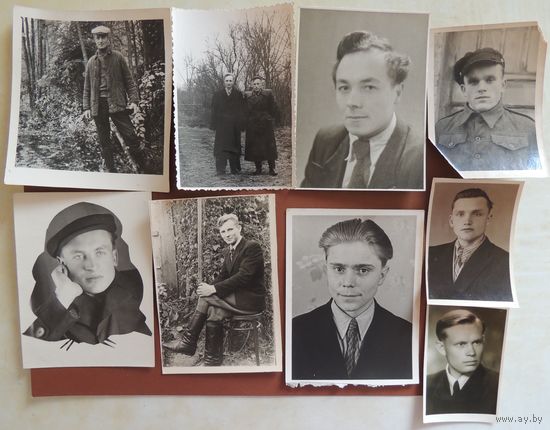 Фото "Мужские образы", 1940-1950-е гг., 9 шт.
