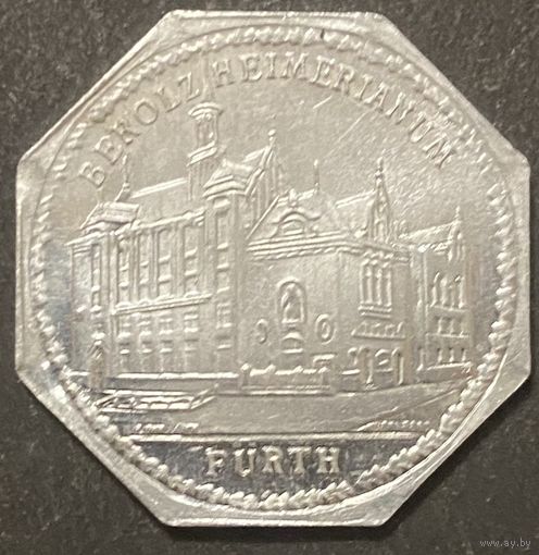 Германия Нюрнберг нотгельд 20 пфеннигов 1919 год. Берольц Хеймерианум. трамвайный жетон