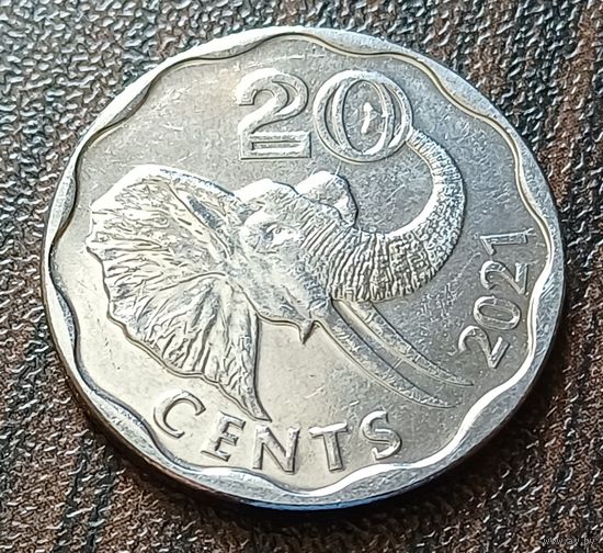 Эсватини (Свазиленд) 20 центов, 2021     ( 1-5-2 )