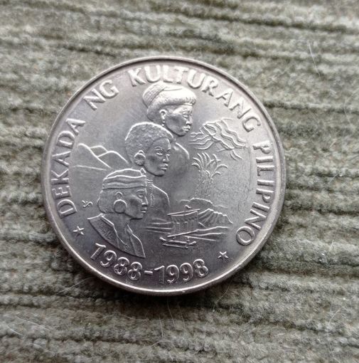 Werty71 Филиппины 1 песо писо 1989  Десятилетие Филиппинской культуры 1988 - 1998