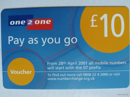 Телефонная карта. Англия.