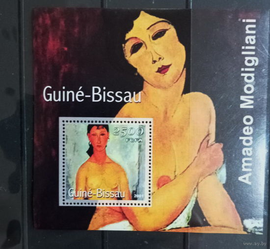 ГВИНЕЯ БИССАУ 2001  КУЛЬТУРА ИСКУССТВО КАРТИНЫ ОБНАЖЁННЫЕ     MNH