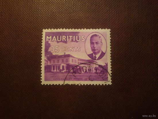Британский Маврикий 1950 г.Король Георг V и Дом правительства./23а/