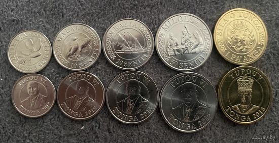 Тонга набор 5 10 20 50 сенити 1 паанга 2015  UNC
