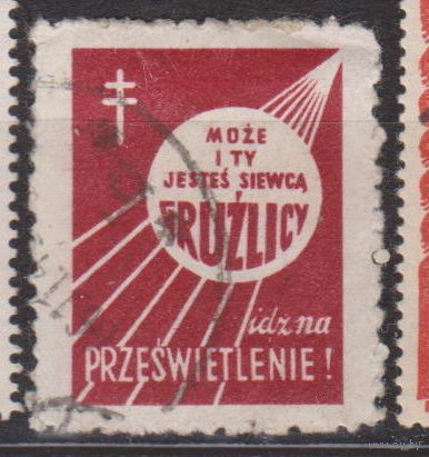Медицина Польша 1948 год купон из серии "Борьба с туберкулезом"   лот 8