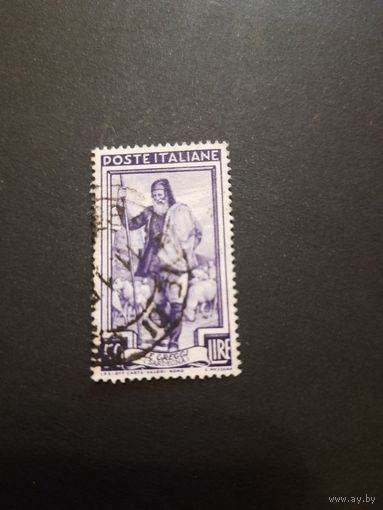 Италия. Пастух. 1950г. гашеная