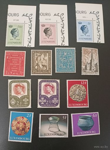 Люксембург** 5 полных красивых серий-без наклеек и их следов