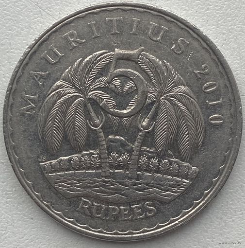 Маврикий 5 рупий 2010 г.