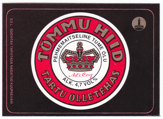 Этикетка пиво Tommu Hiid Эстония П437