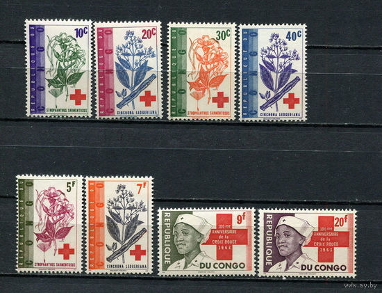 Конго (Заир) - 1963 - Красный крест - [Mi. 119-126] - полная серия - 8 марок. MNH.  (Лот 153BT)