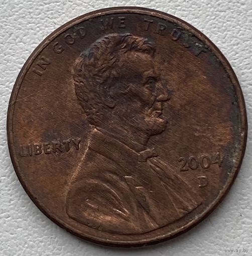 США 1 цент 2004 г. D