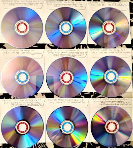 DVD MP3 DEPECHE MODE полная коллекция лайвов и бутлегов часть 1 - 1980 - 1994 (Electronic, Synthpop, Electro) - 9 DVD9 (двусторонних)