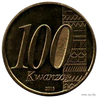 РЕСПУБЛИКА АНГОЛА 100 КВАНЗ 2015. 40 лет независимости