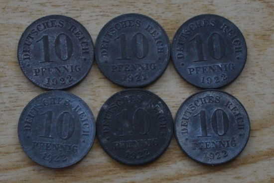 Германия 10 пфеннигов 1922