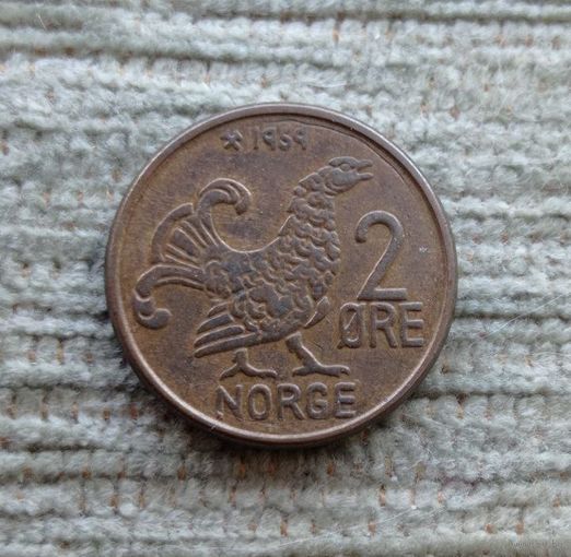 Werty71 Норвегия 2 эре 1959 Глухарь птица