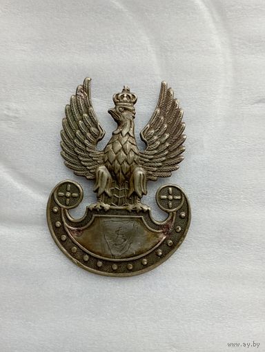 Орёл кокарда  Польша ( редкая , мельхиор ) С рубля.