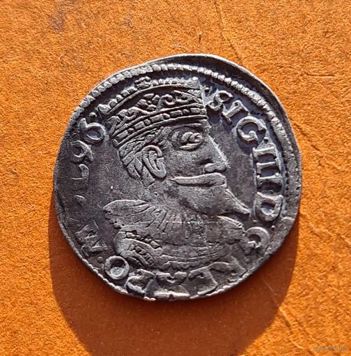 3 гроша 1596 год отличное состояние РЕДКАЯ