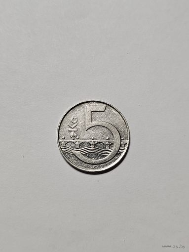 Монета 5 крон Чехия 1994 г.