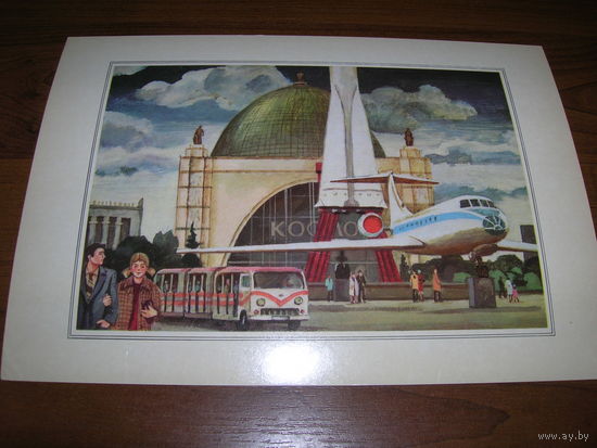 Живопись Москва 26 Семенов 1979 год Соцреализм ВДНХ Большой формат Чистая