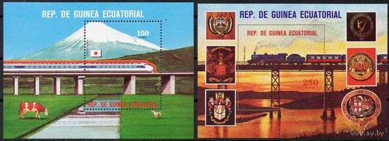 Локомотивы Экваториальная Гвинея 1978 год 2 блока (М)