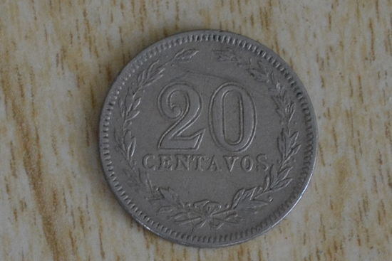 Аргентина 20 сентаво 1920 с 1 руб