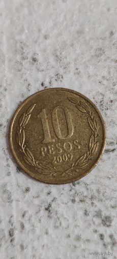 Чили 10 песос 2009
