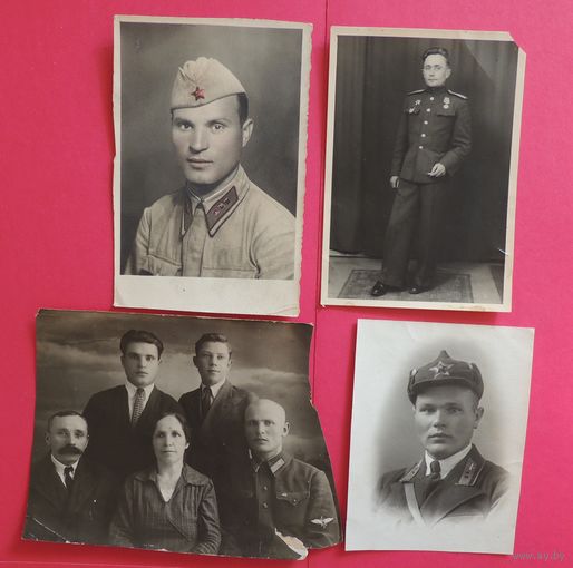 Фото "Война и до войны. Летчик", 1935-1945 гг., на фото один человек, 4 шт.