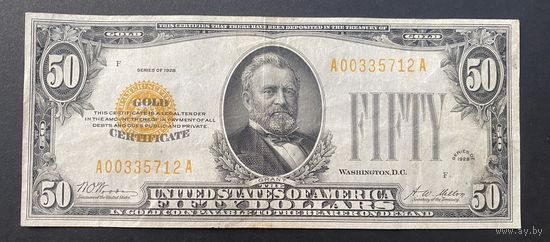 50 долларов США 1928 Gold Woods Mellon