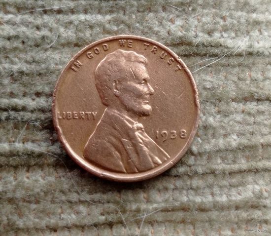 Werty71 США 1 цент 1938 пшеничный