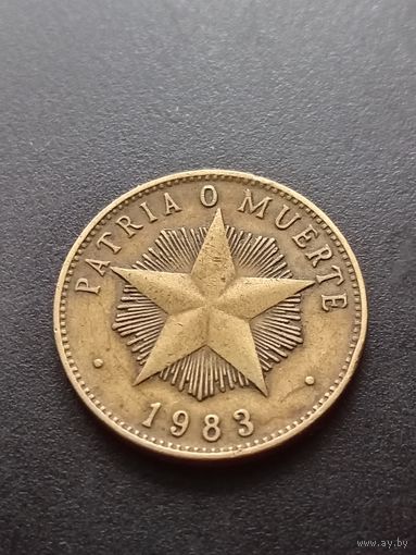 Куба 1 песо 1983 г. - Родина или смерть